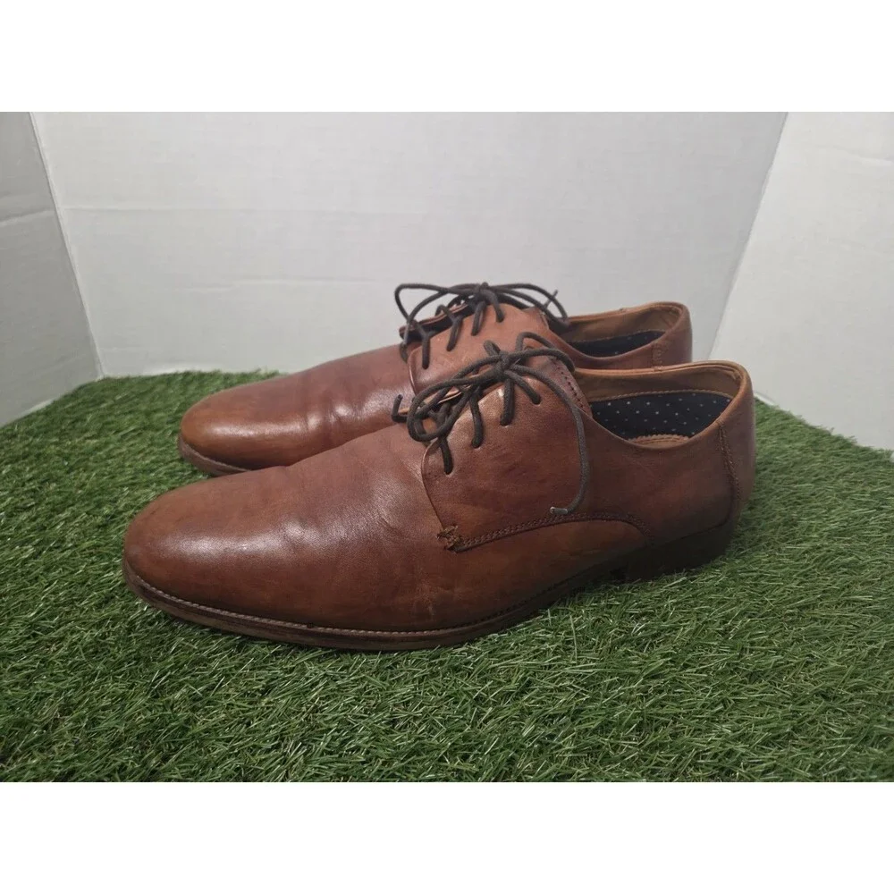 Cole Haan Lenox Hill Oxfords Cognac Leather Shoes Means 12 M